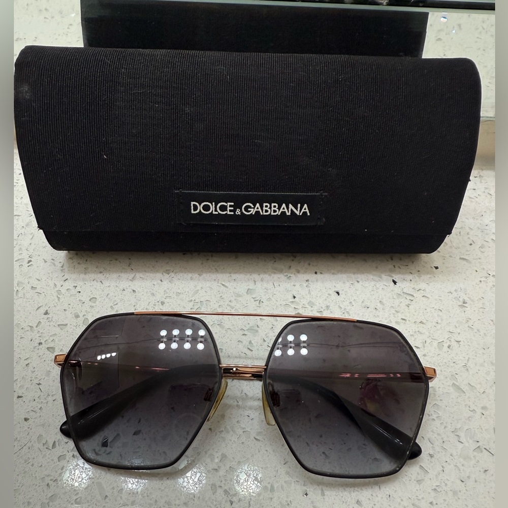 Dolce & Gabbana Black and Gold Sunglasses